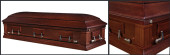 veneer walnut closed casket