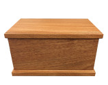 Mahogany Wood Urn Front View WU301