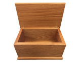 Mahogany Wood Urn Open Lid WU301