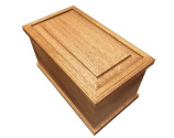 Mahogany Wood Urn Top View WU303