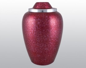 Red Plum Metal Urn