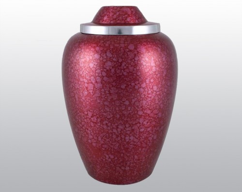 Red Plum Metal Urn