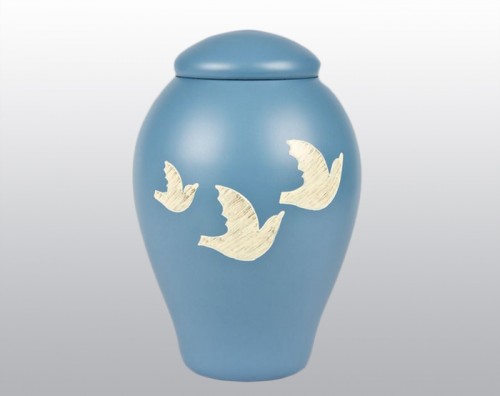 Blue Sky Metal Urn