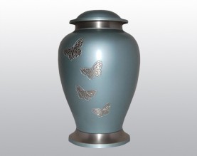 Butterfly Sky Metal Urn