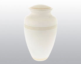 Classic White Metal Urn