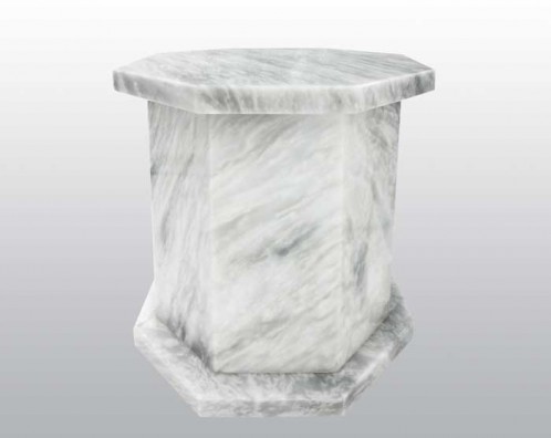 Hexagon White Marble Urn