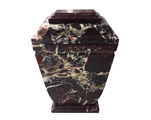 red marble urn
