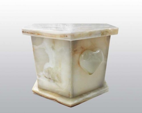 Solace White Onyx Marble Urn MAU020