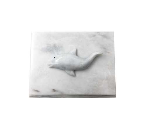 dolphin marble urn