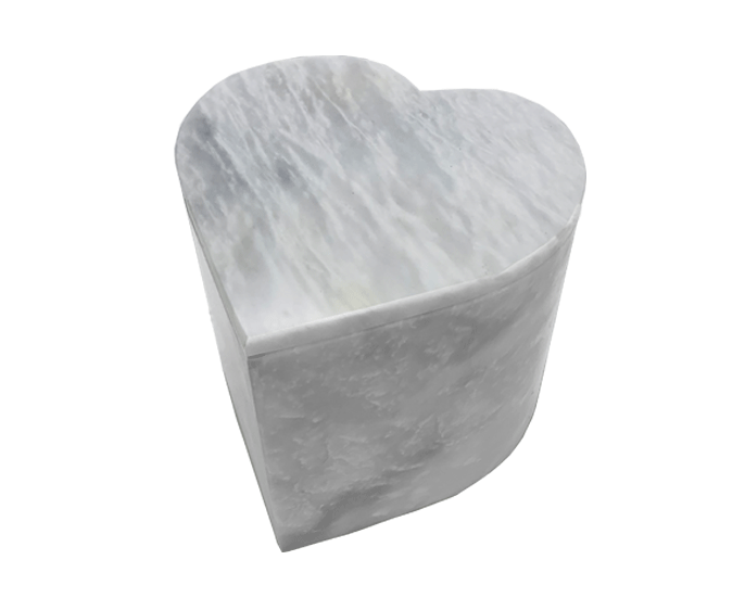 Heart White Marble Urn MAU016