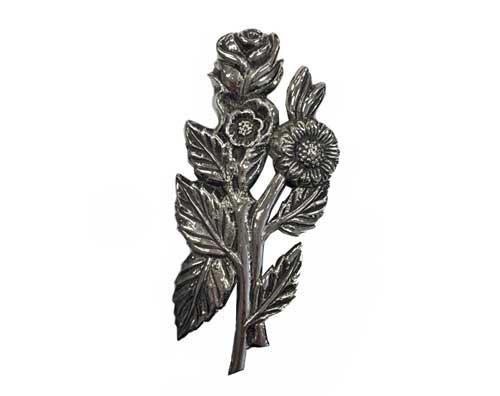 silver roses ornament