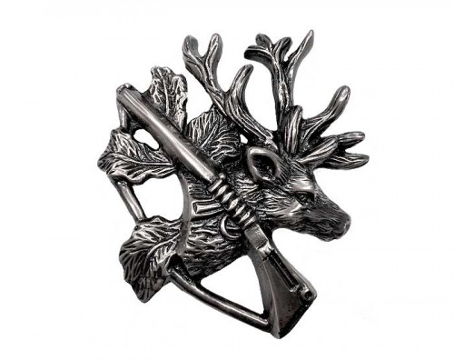 Silver Moose Hunt Ornament UO113