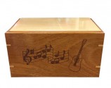 Musical note wood urn