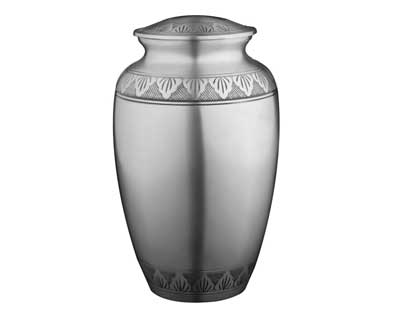 metal urn silver