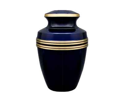 Metal Urn Blue