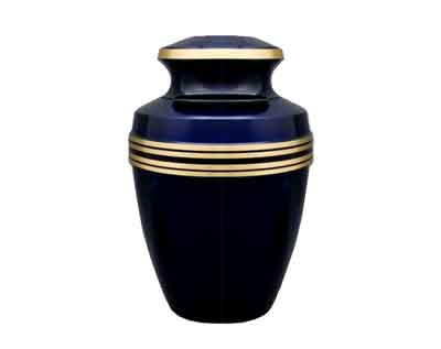 Metal Urn Blue