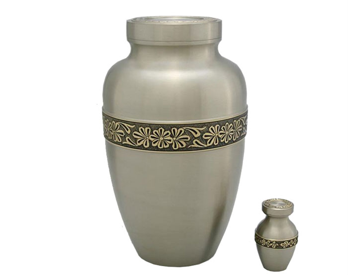 Classic Flower Metal Urn MU225