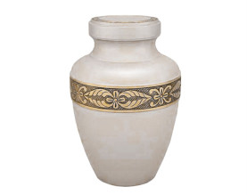 Pearl Rose Garden Metal Urn MU228