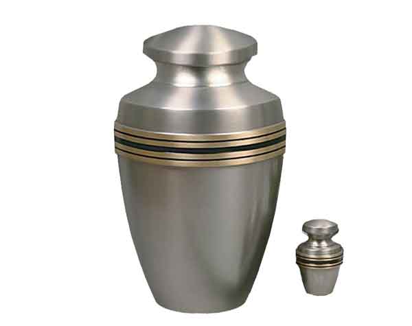 Silver Lining Metal Urn MU206