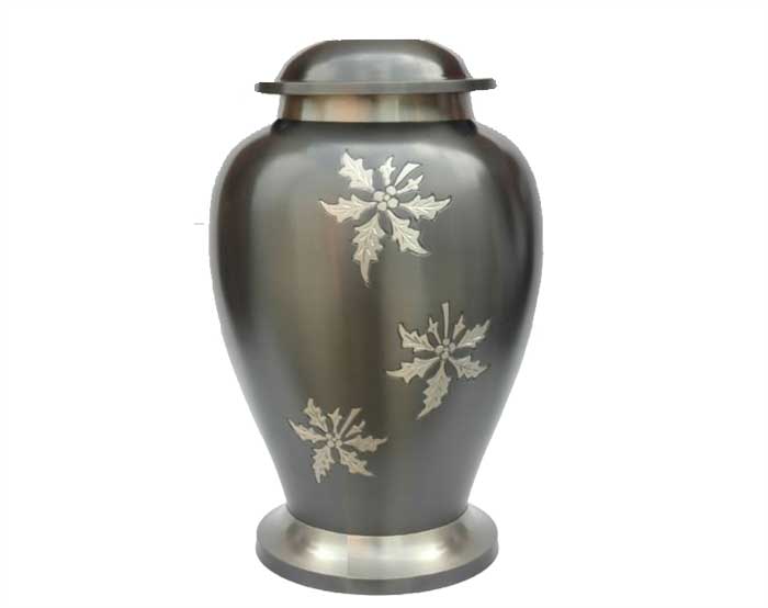 White Snow Metal Urn MU227