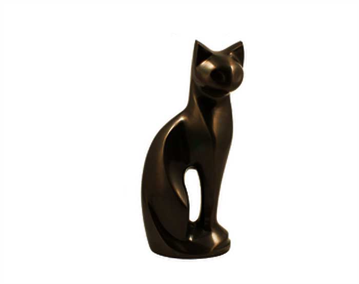 Bronze Cat Metal Urn MU112