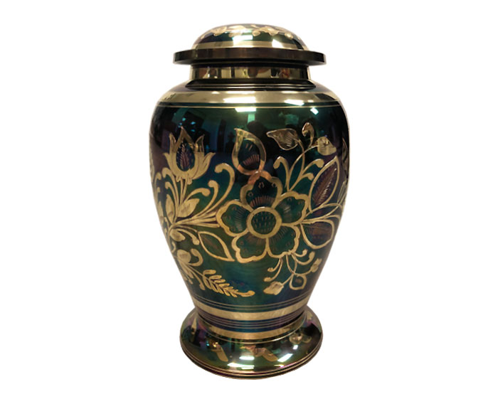 Floral Eden Metal Urn MU318