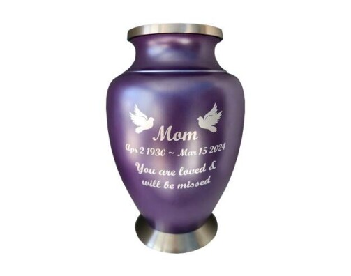 Silver Butterfly Metal Urn MU309
