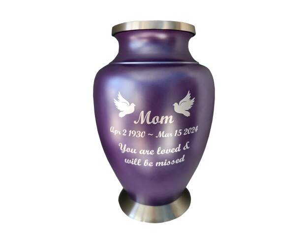 Silver Butterfly Metal Urn MU309