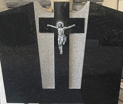 Black-Granite-Custom-Cross-Shape-w-Laser-Etching