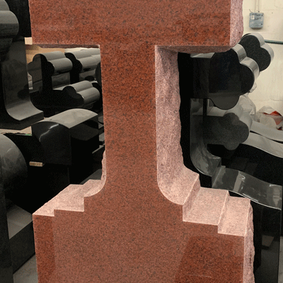 Indian Red Granite Cross