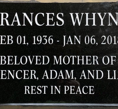 Black Granite Marker