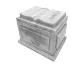 Open Book Marble Urn MAU406