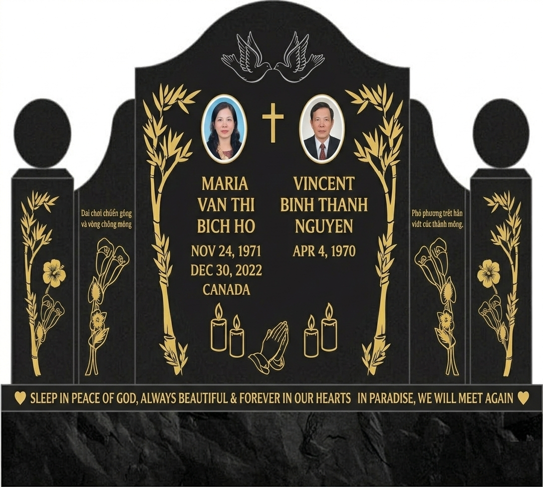 Custom headstone design process in Toronto from concept to finished granite monument