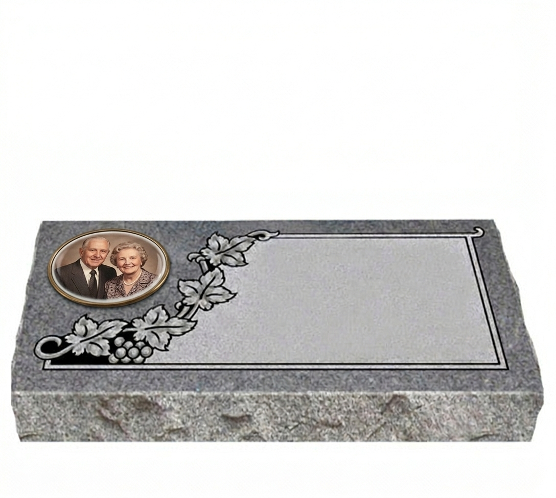 Flat headstones and grave markers in Toronto including granite and bronze cemetery markers