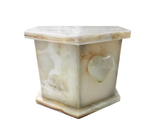 Solace White Onyx Marble Urn MAU020
