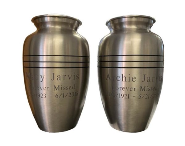 Classic Silver Metal Urn MU113