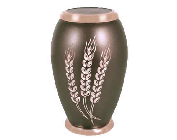 Golden Wheat Metal Urn MU116