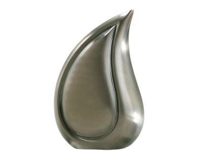 Silver Teardrop Metal Urn MU165 Silver Teardrop Metal Urn MU165