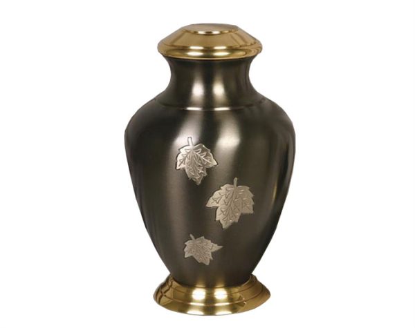 Falling Leaves Metal Urn MU212 Falling Leaves Metal Urn MU212