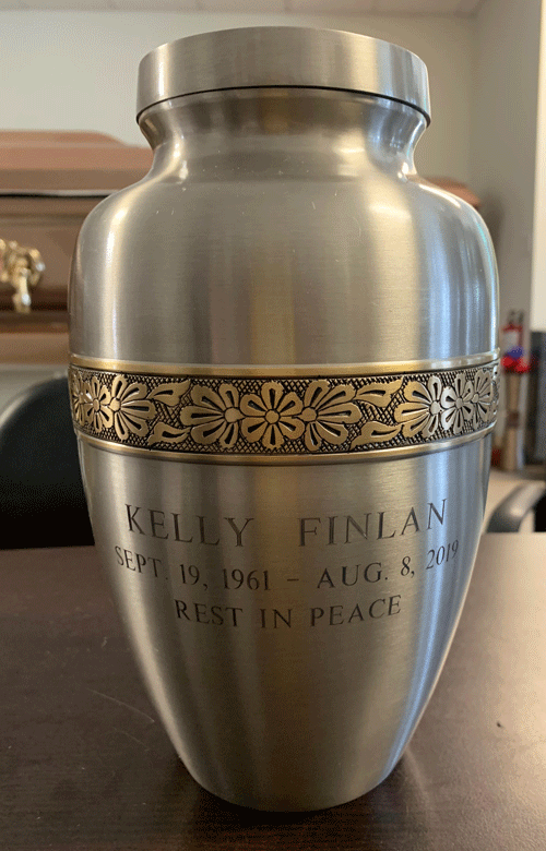 Classic Flower Metal Urn MU225