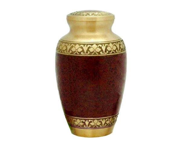 Ruby Red Metal Urn MU286
