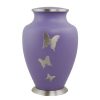Silver Butterfly Metal Urn MU309