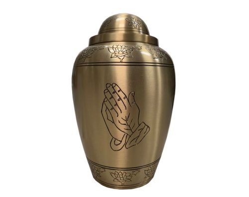 Praying Hands Metal Urn MU317 Praying Hands Metal Urn MU317
