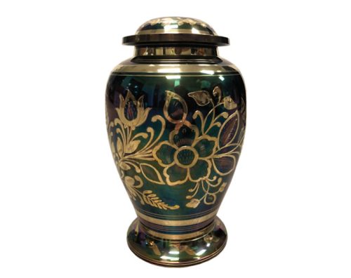 Floral Eden Metal Urn MU318 Floral Eden Metal Urn MU318