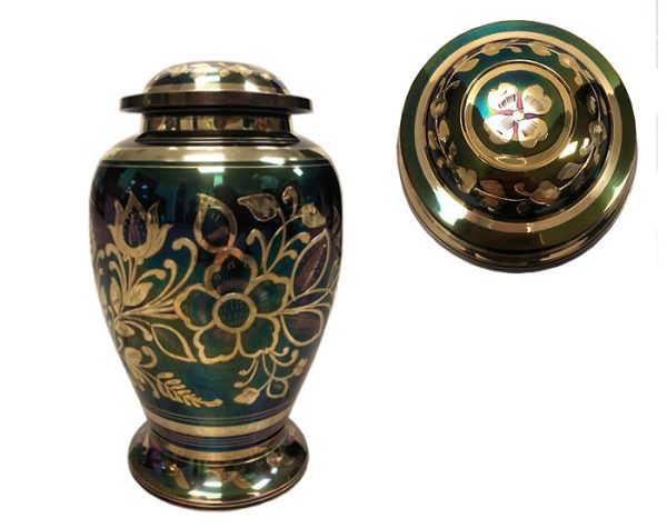 Floral Eden Metal Urn MU318