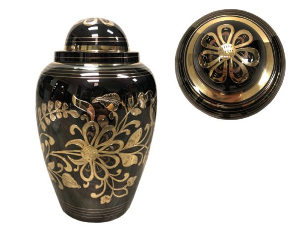 Floral Metal Urn MU323