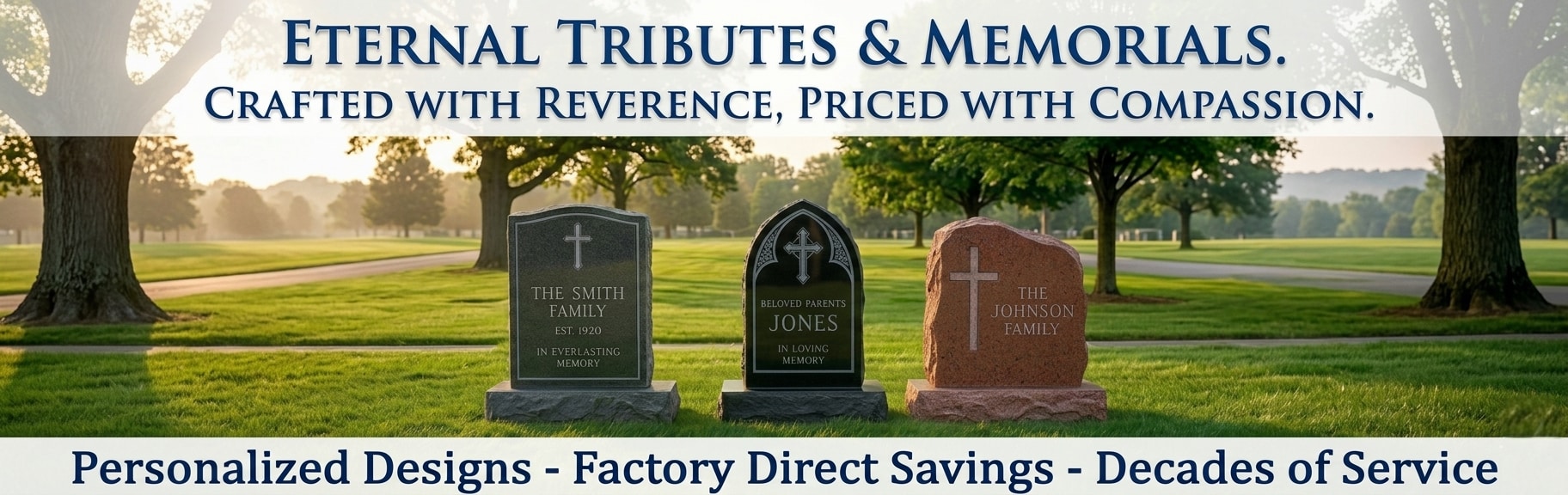 Custom granite headstone monuments and markers in Toronto