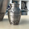 engraved metal urn for ashes personalized cremation urn with custom engraving
