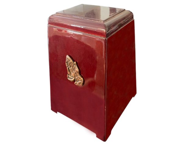 Praying Hands Mahogany Urn WU113 Praying Hands Mahogany Urn WU113