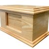Oak wood urn with photo slot for personalization